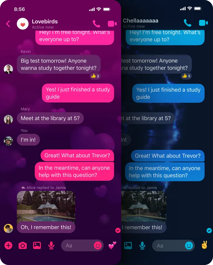Messenger & Instagram chat themes