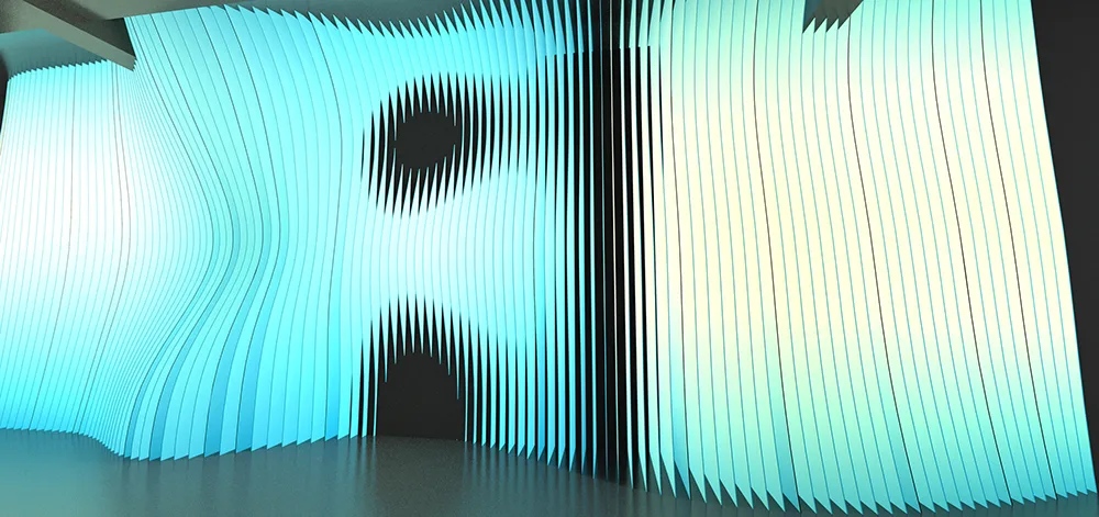 Early form studies based on the
overarching concept informed material
and fabrication decisions.