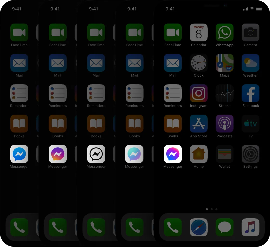 Icon directions tested before narrowing