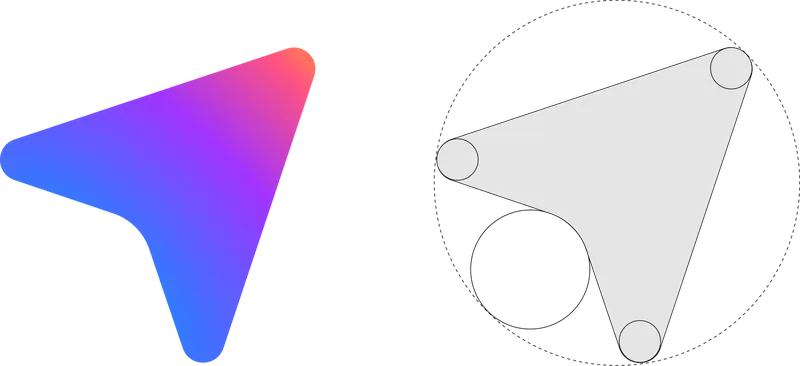 Illustration built from simple geometric shapes