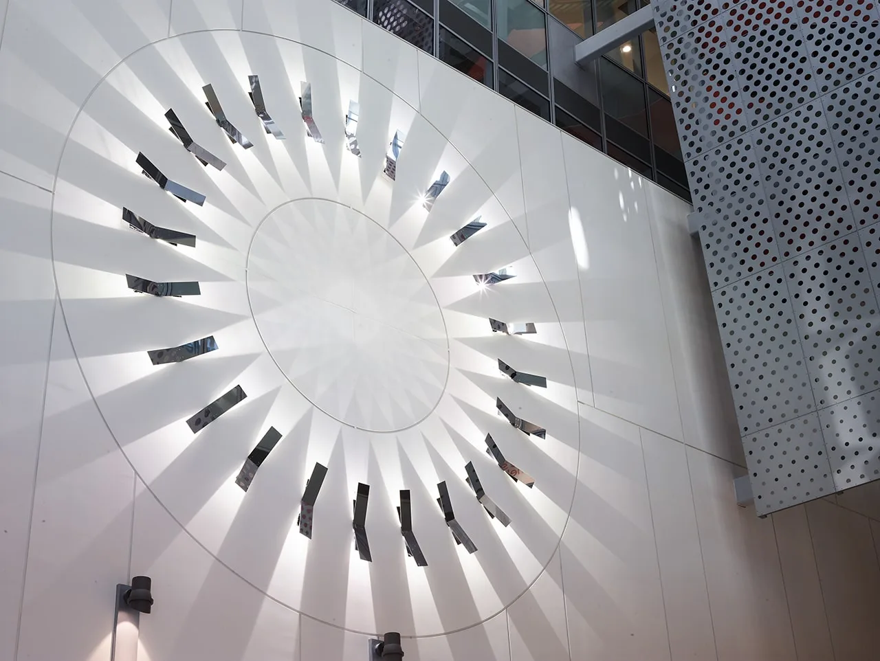 The 40-foot Energy Dial kinetic light sculpture